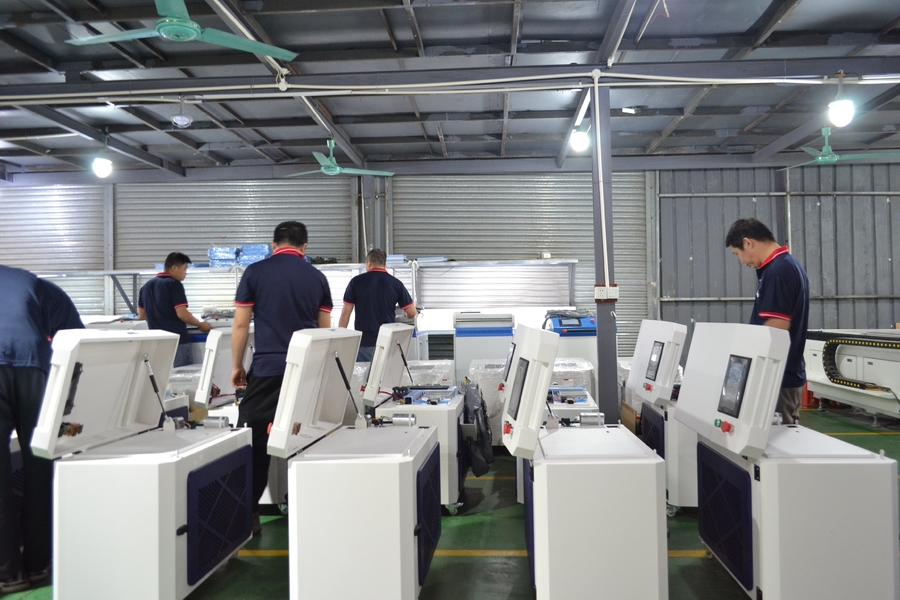 Guangzhou Hanniu laser equipment Co., Ltd. dây chuyền sản xuất của nhà sản xuất